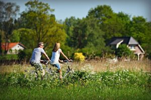 Fietsen in het groen