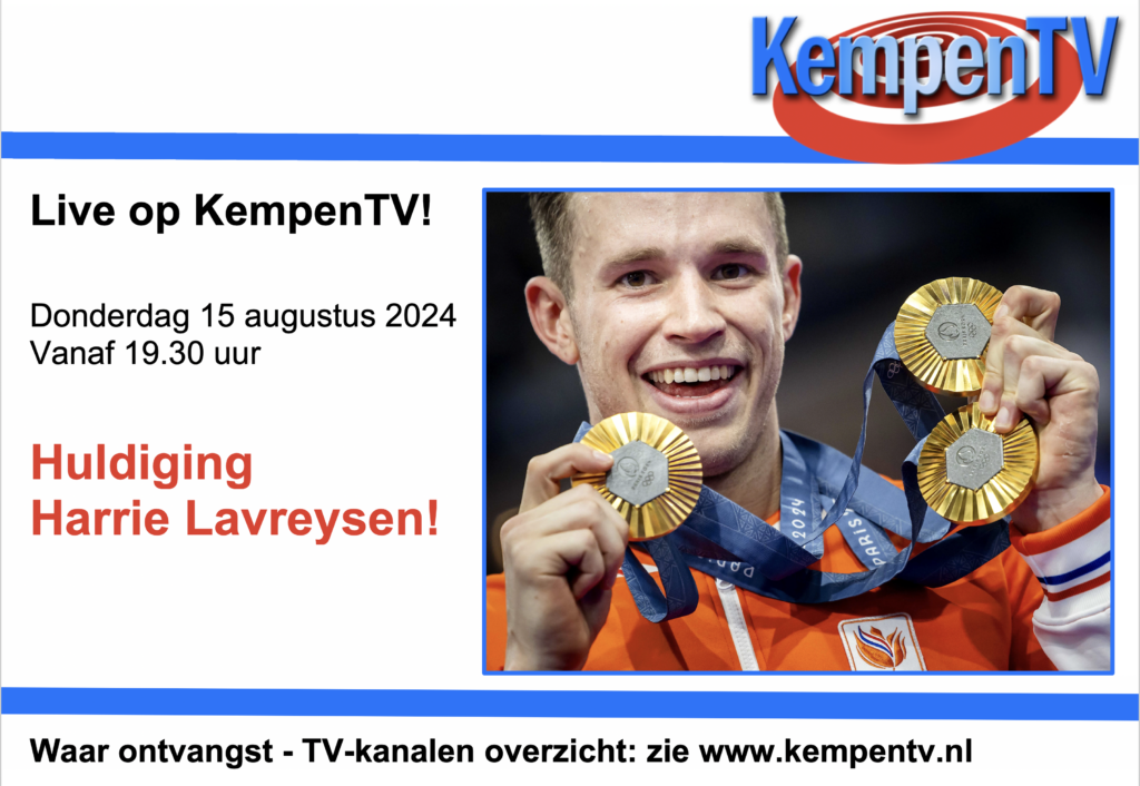 Aankondiging huldiging Harrie Lavreysen LIVE op KempenTV