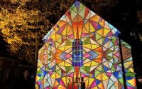 GLOW Oirschot Lichtkunstwerk bij het Boterkerkje